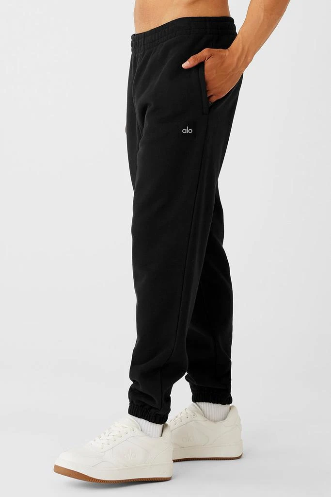 Alo Cuffed Renown Heavy Weight Sweatpant - Black 3