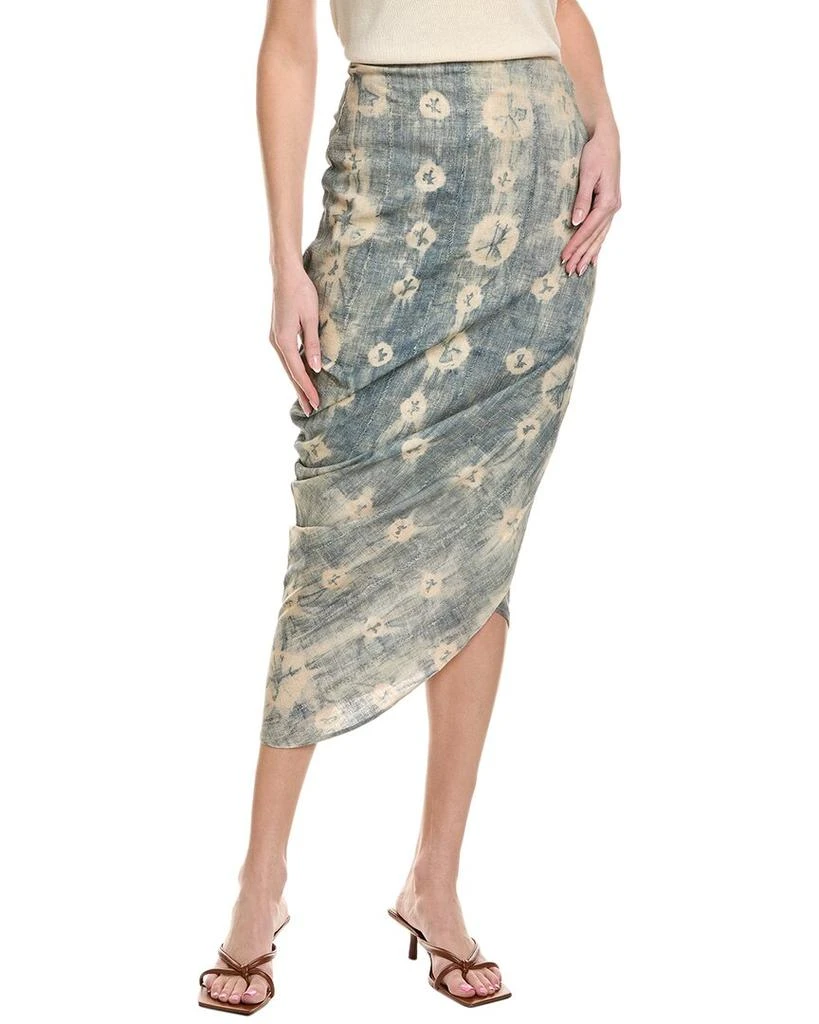 JUST BEE QUEEN Just Bee Queen Noor Linen-Blend Midi Skirt 1