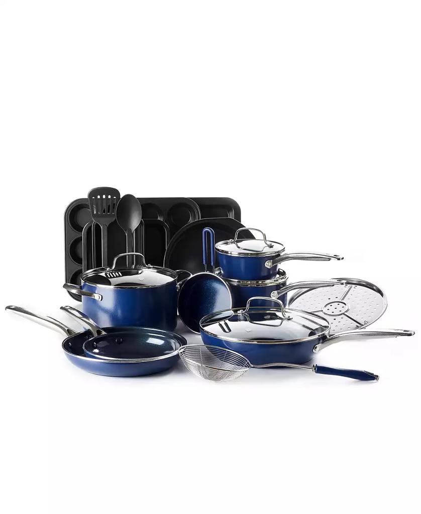 Blue Diamond 20-Pc. Ceramic Non-Stick Diamond-Infused Cookware Set