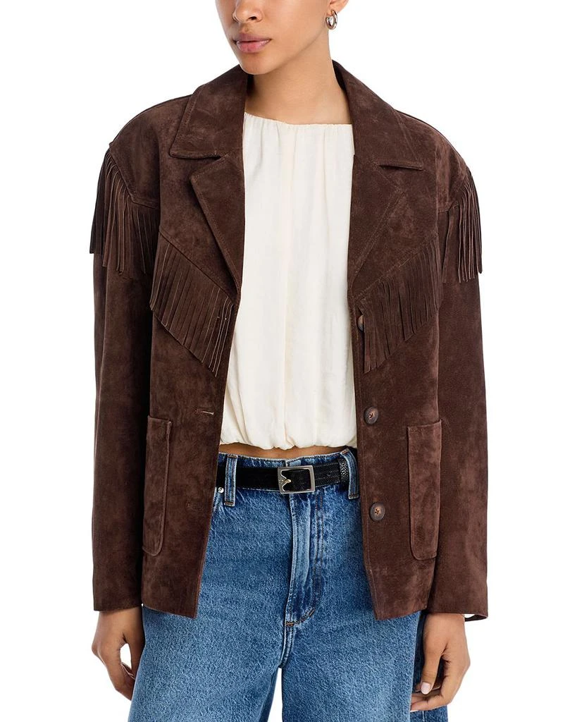 Blank NYC Suede Fringe Jacket 1