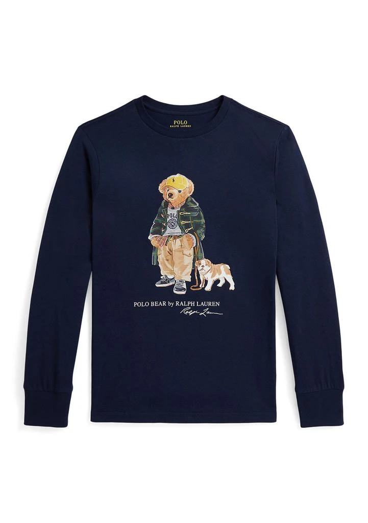 Ralph Lauren Boys 8-20 Polo Bear Cotton Long-Sleeve Tee