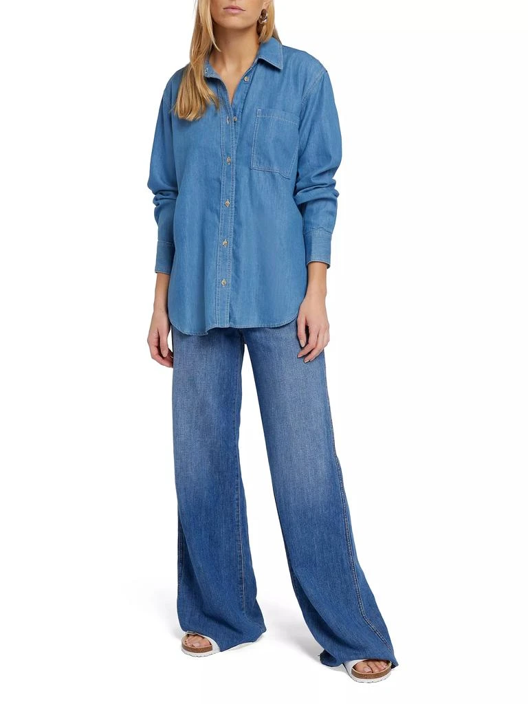 7 For All Mankind Oversized Denim Button-Front Shirt 2