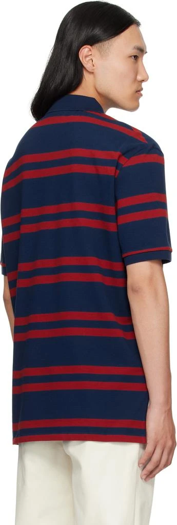 Valentino Red 
Navy 
Chez Valentino
 Embroidery Cotton Piqué Polo 3