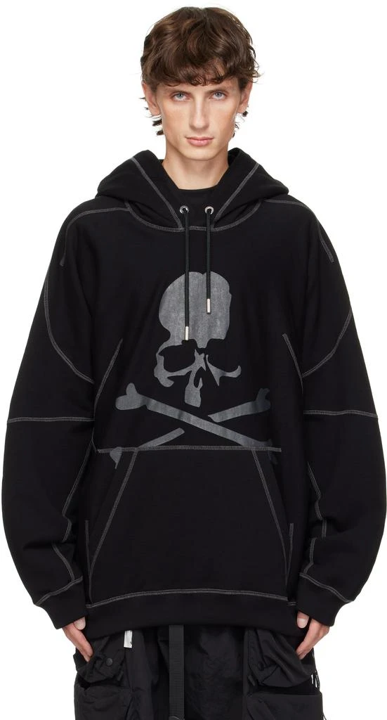 mastermind JAPAN Black Boxy Fit Stitching Hoodie 1