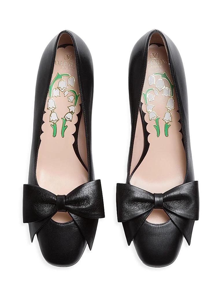 Valentino Bow Kidskin 45MM Pumps 4