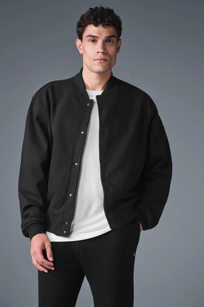 Alo Renown Varsity Jacket - Athletic Heather Grey 1