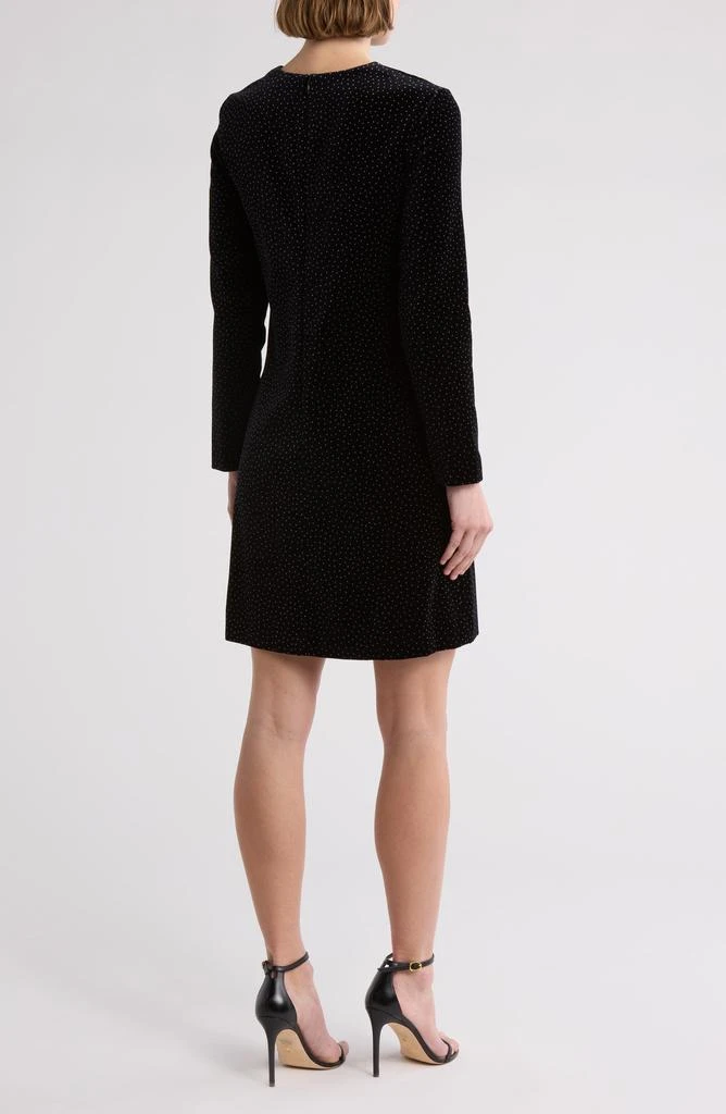 Theory Wynter Dot Long Sleeve Velvet Dress 2