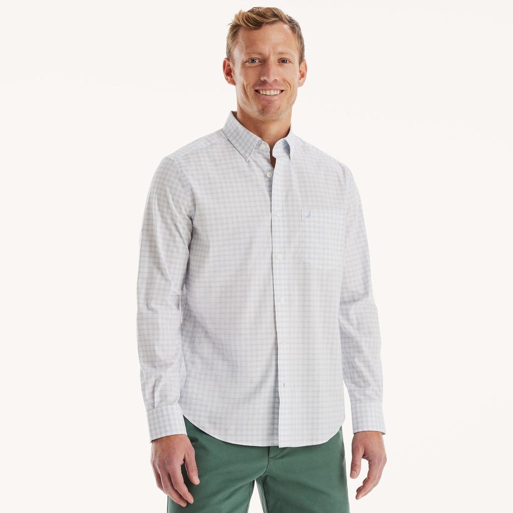 Nautica Mens Classic Fit Wrinkle-Resistant Plaid Shirt