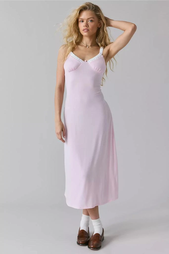 Glamorous Glamorous Light Pink Rosette Slip Midi Dress 1