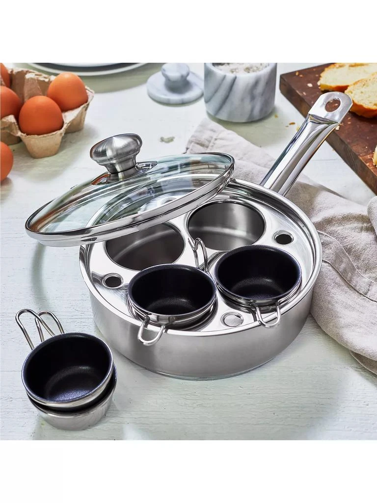 Demeyere Resto 4 Cup Stainless Steel Egg Poacher Set 6