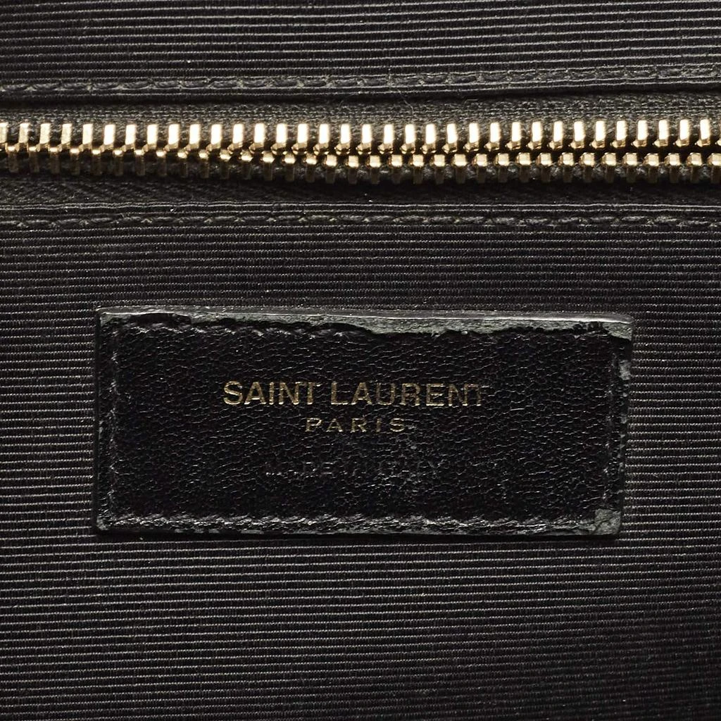 Yves Saint Laurent Saint Laurent Black Chevron Leather Large Monogram Envelope Shoulder Bag 12