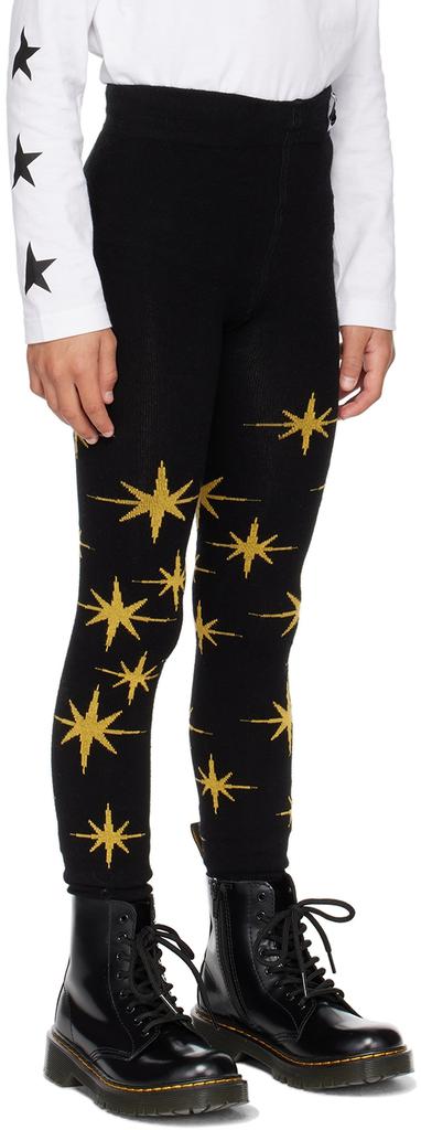Mini Rodini Kids Black Stars Leggings