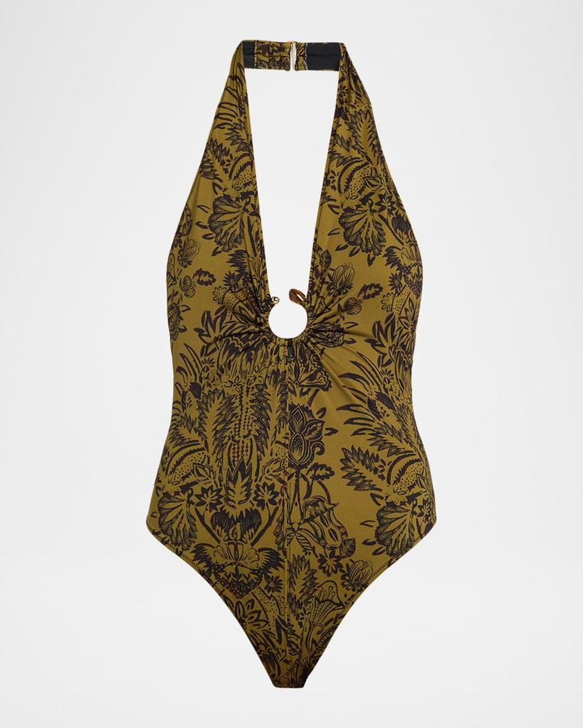 Ulla Johnson Milos Halter One-Piece Swimsuit