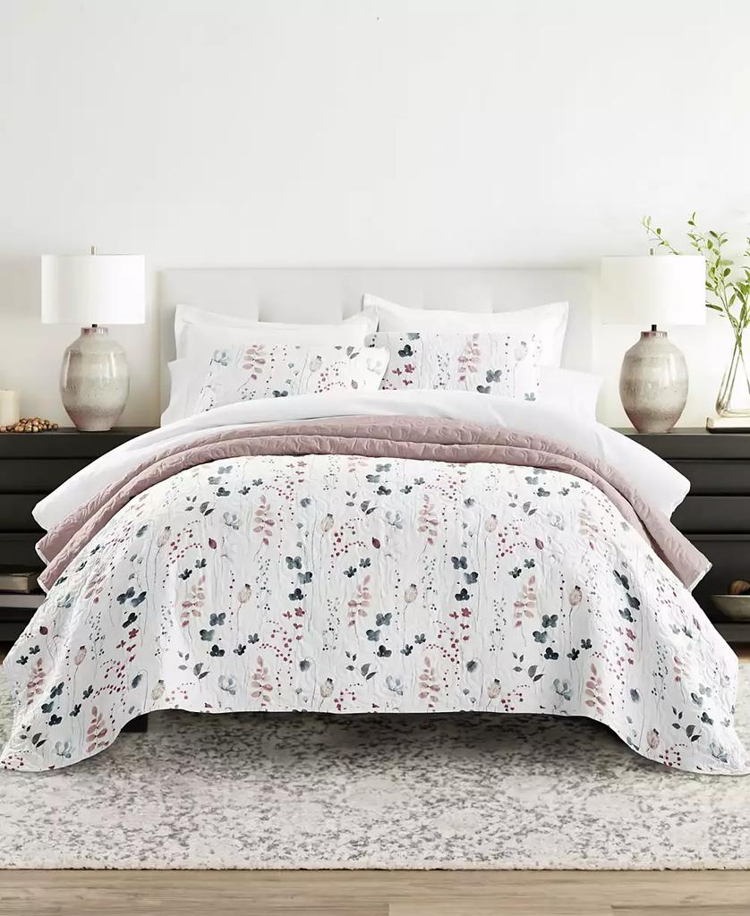 IENJOY HOME Poppy Bloom Reversible 2-Pc. Quilt Set