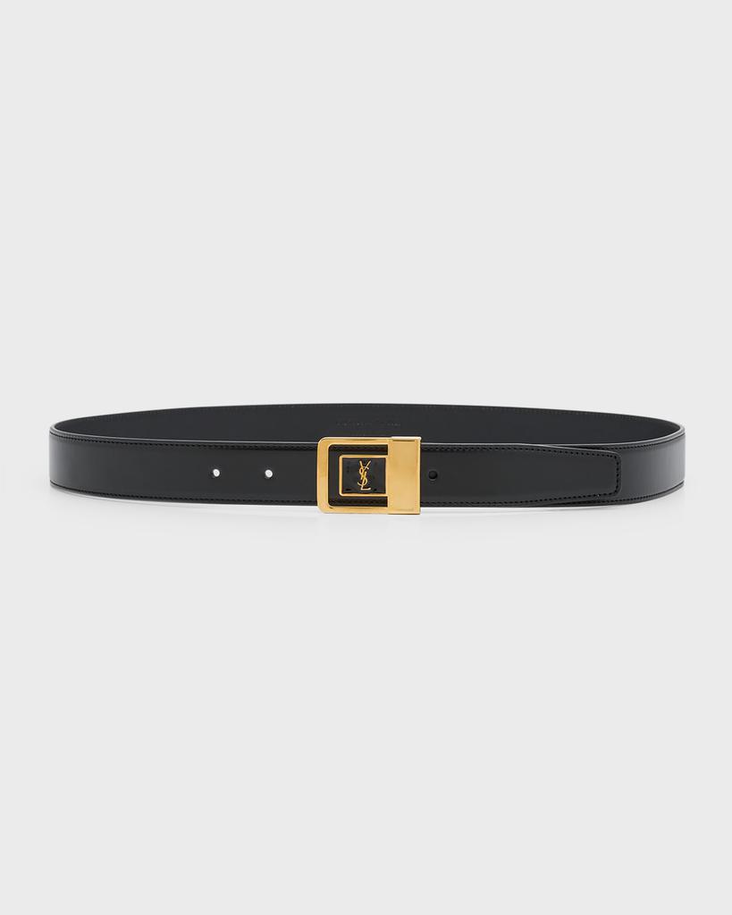 Yves Saint Laurent YSL Buckle Leather Belt - Belts - Compare
