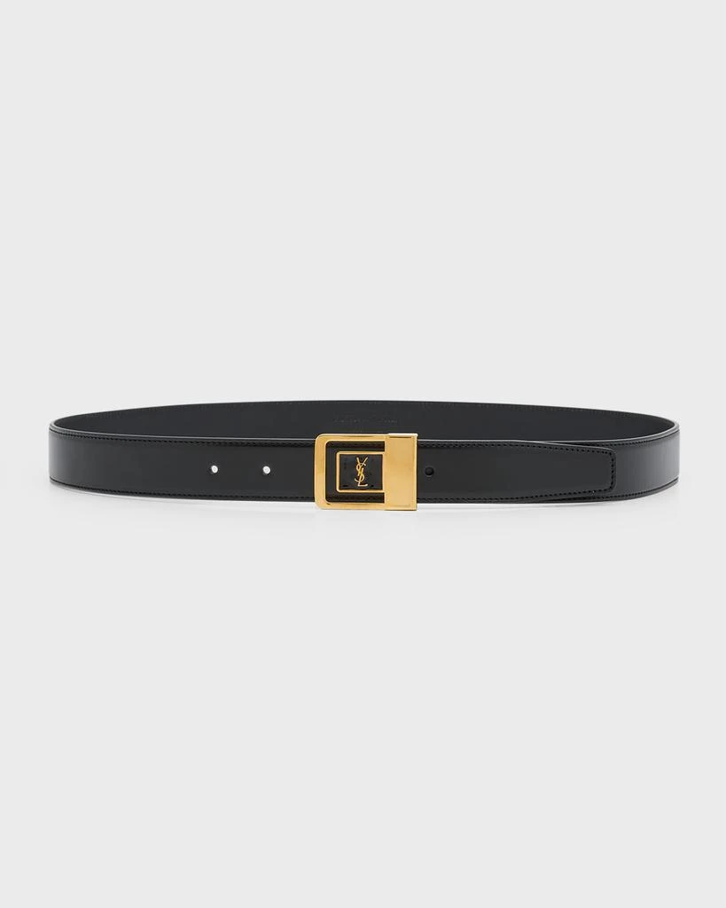 Yves Saint Laurent YSL Buckle Leather Belt 1