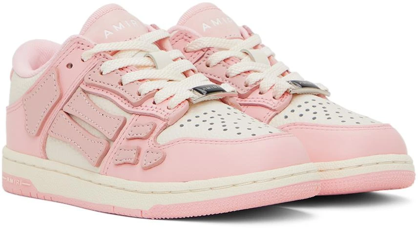 AMIRI Kids Pink & White Skel Top Low Sneakers 4