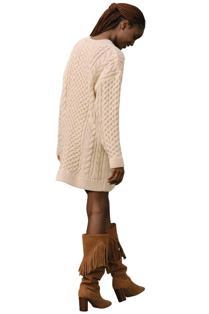 pink knit dress long sleeve Samira Knit Long Sleeve Mini Dress / Misty Rose | MESHKI main image 0