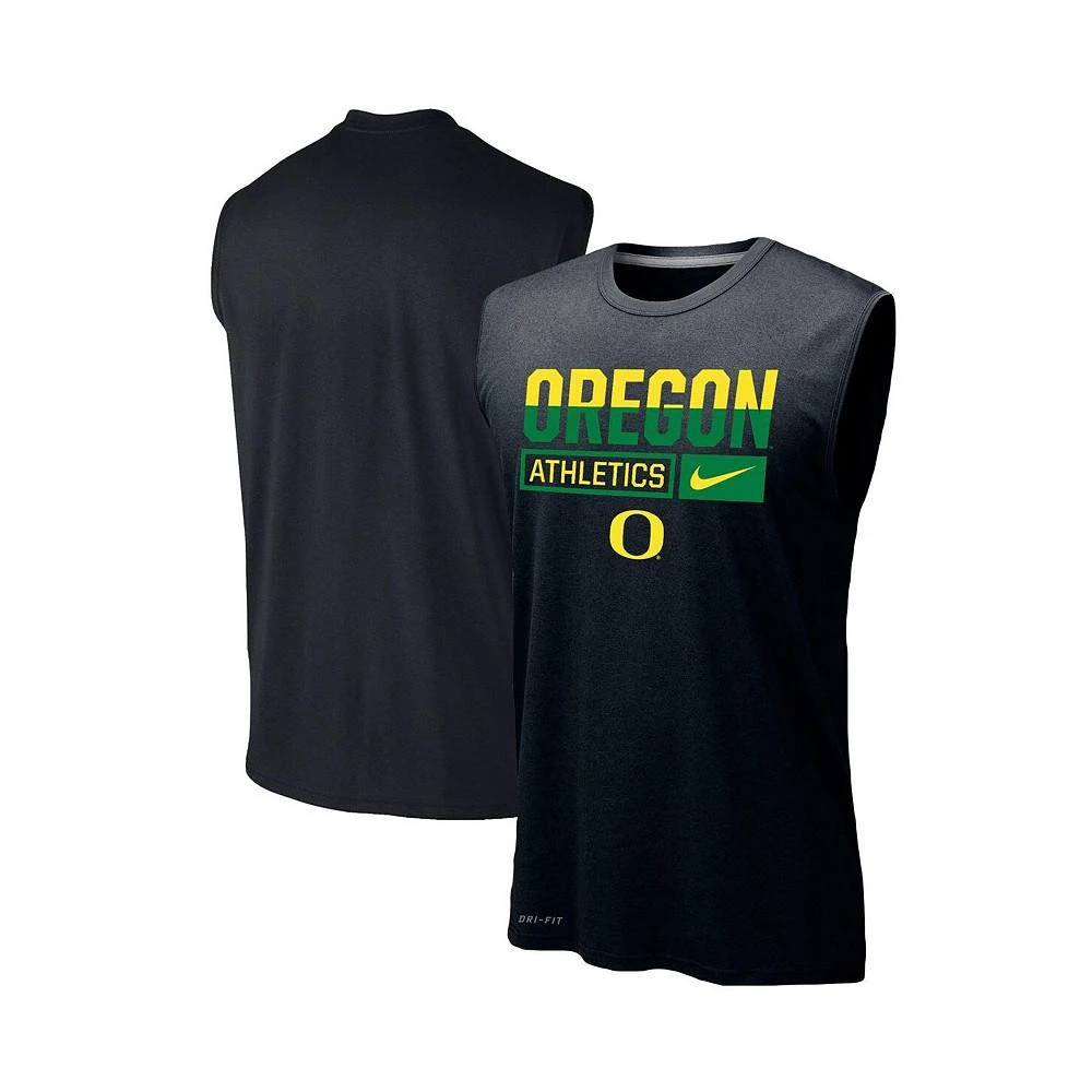 NIKE Men's Black Oregon Ducks Wordmark Drop Legend Performance Tank Top 1