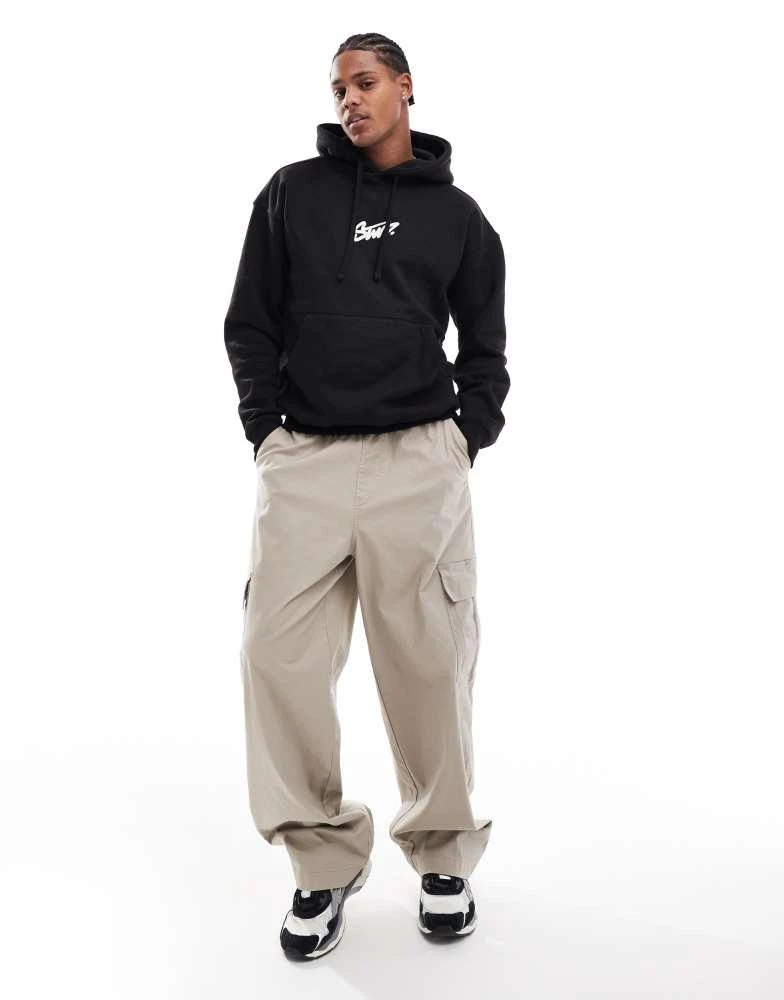 Pull&Bear Pull&Bear STWD hoodie in black 4