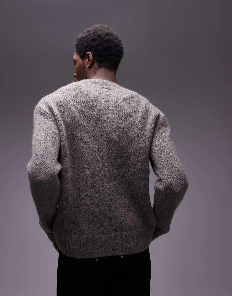 ALL SAINTS AllSaints Luvheart knitted jumper in gunmetal grey 4