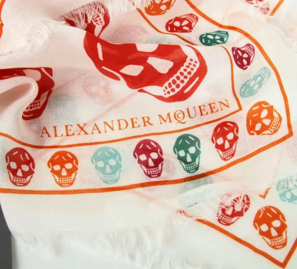 Alexander McQueen Alexander McQueen Women
s Shawl With Multiskull Box Print 4