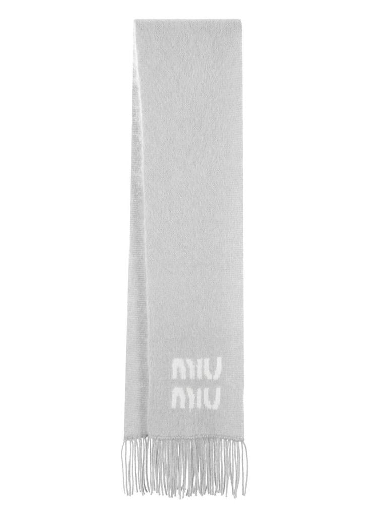 小物 MIU MIU wool scarf Spring Summer 2000 Miu Miu Hooded 'Fox Fur' Wool Scarf