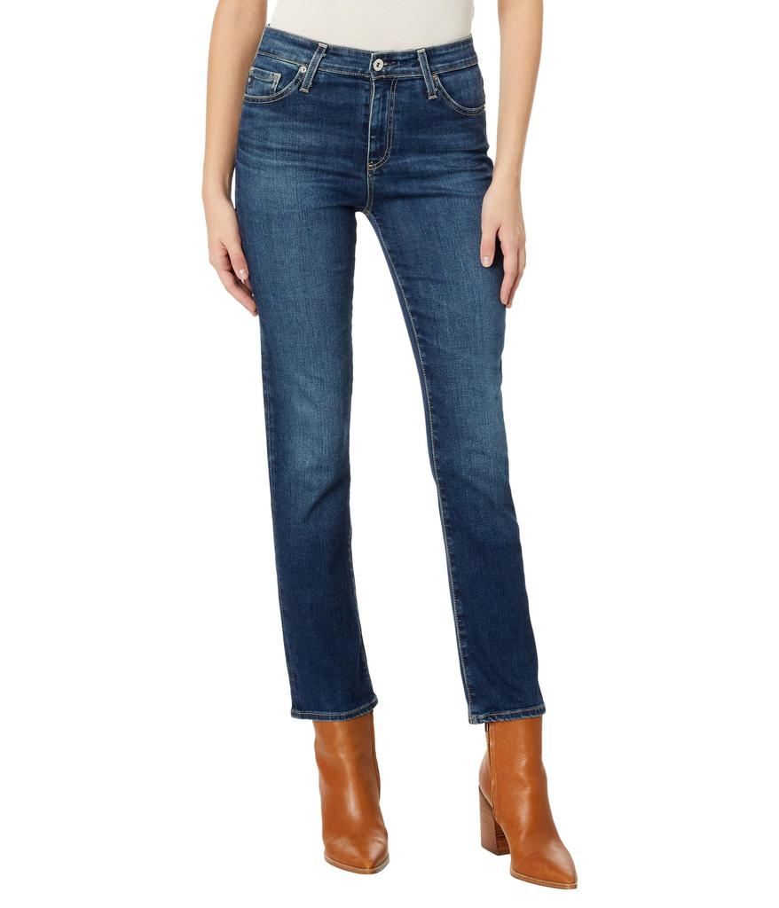 AG Jeans Mari High-Waist Slim Straight Leg Jeans in Queens