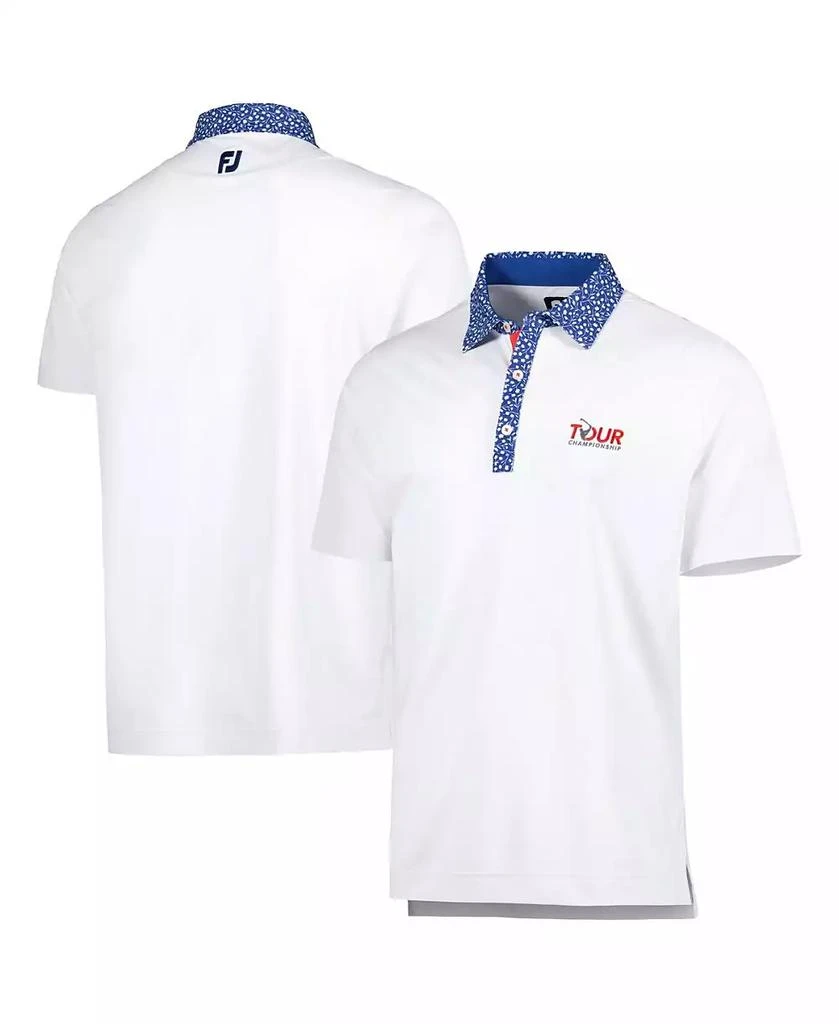 FootJoy Men's White TOUR Championship Tulip ProDry Polo 1