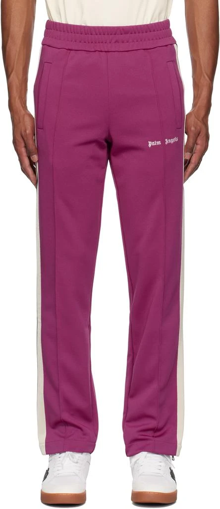 Palm Angels Purple Classic Logo Track Pants 1