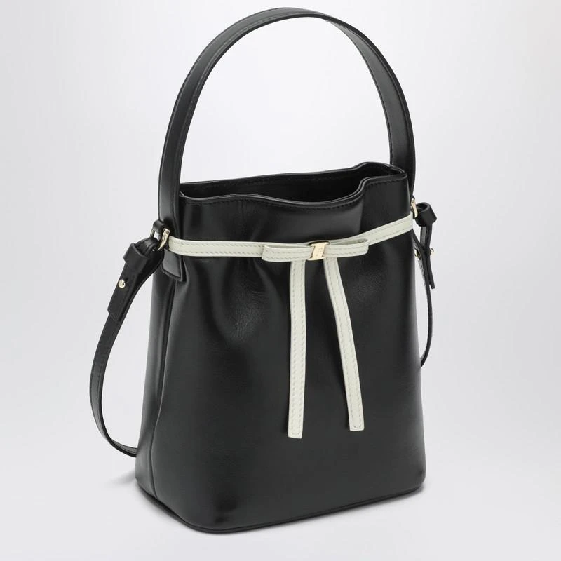 Salvatore Ferragamo Bucket bag black/mascarpone with bow 3