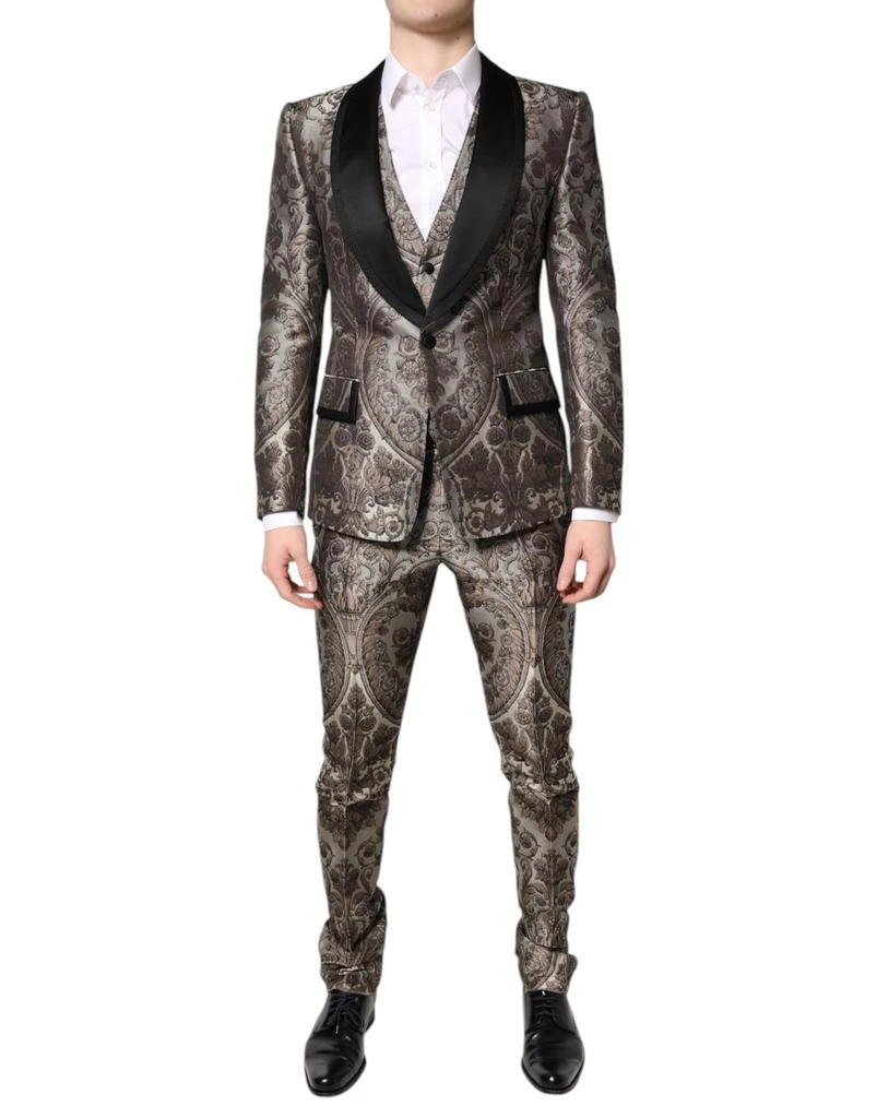 Dolce 
Gabbana Jacquard Single Breasted 3 Piece Men
s Suit