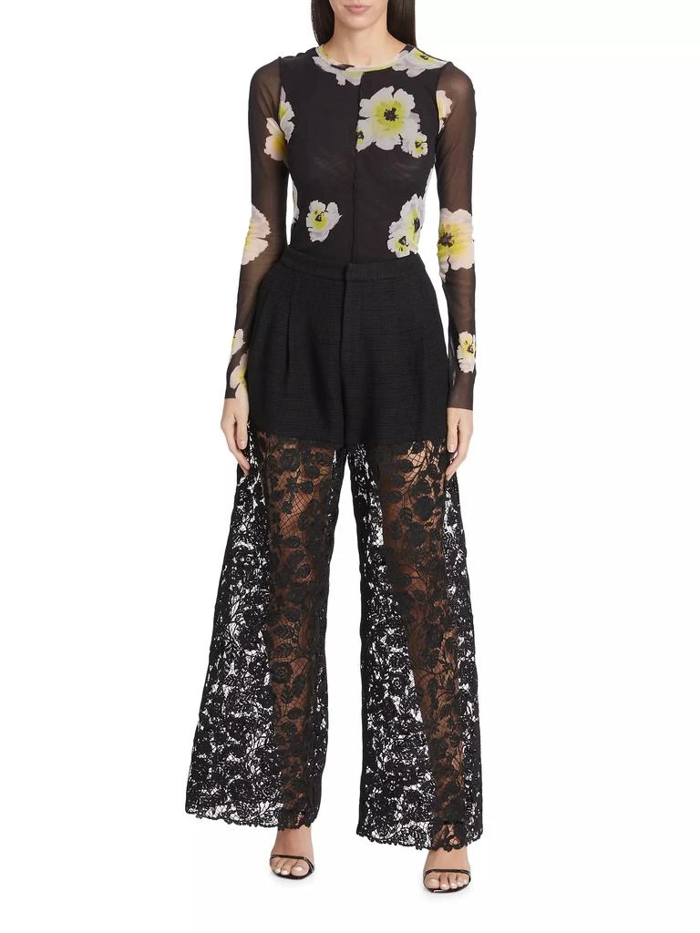 PRABAL GURUNG Corded Lace Straight-Leg Pants 2