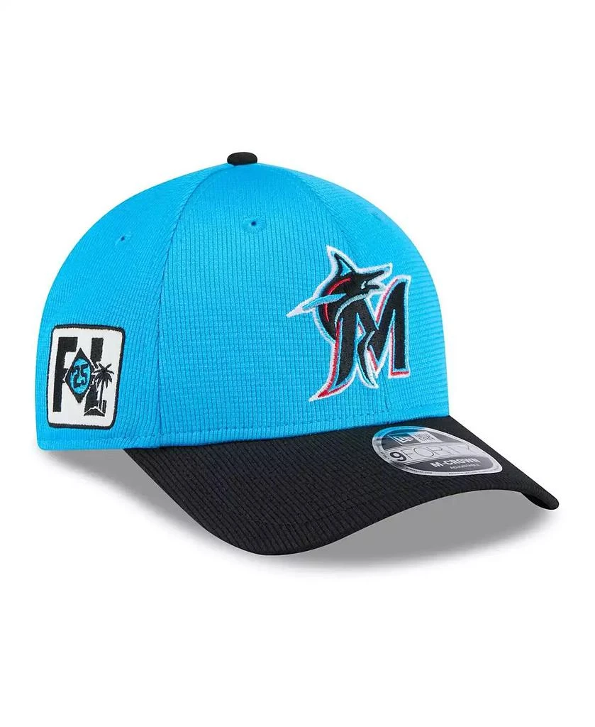 New Era Men's Blue/Black Miami Marlins 2025 Spring Training 9FORTY Adjustable Hat 1