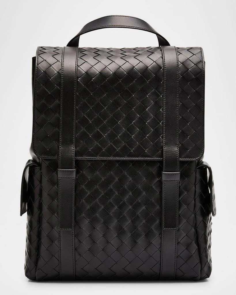 Bottega Veneta Men's Intrecciato Leather Backpack 1
