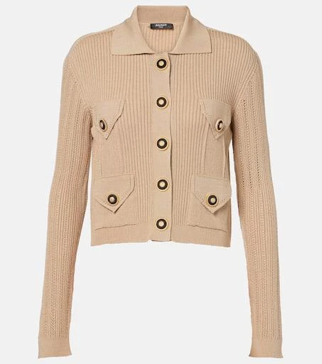 Balmain Ribbed-knit cardigan 1