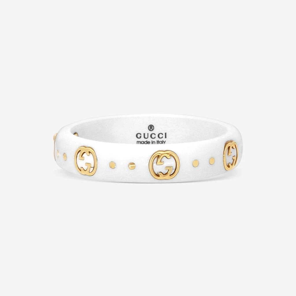 Gucci Gucci Icon 18K Yellow Gold & Zirconia Band Ring YBC679262002011 1