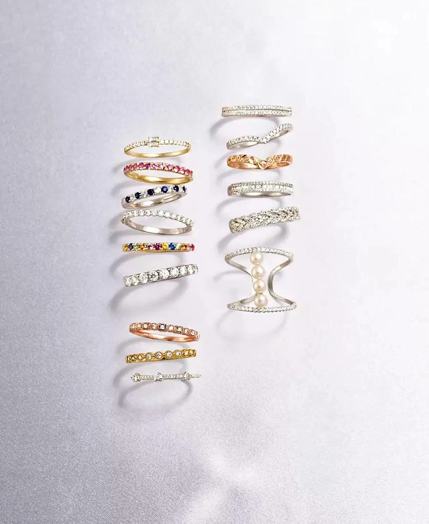 Macy
s 3-Pc. Set Diamond Stacking Rings (3/8 ct. t.w.) in 14k Gold, White Gold 
Rose Gold 2