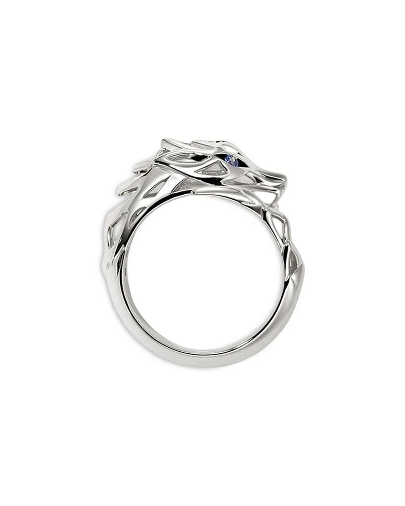 John Hardy Sterling Silver Blue Sapphire Naga Ring 5
