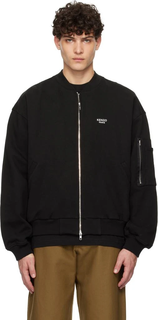 Kenzo Black Kenzo Paris Pop Embroidered Bomber Jacket 1