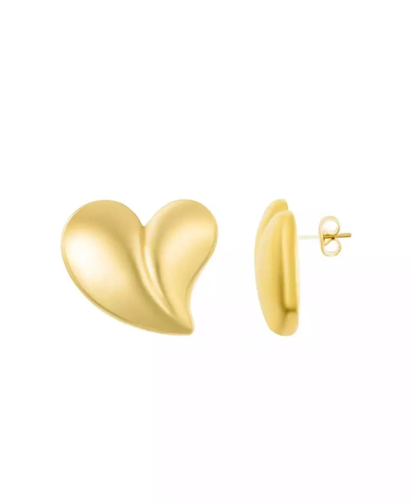 ADORNIA Tarnish Resistant Oversized Puffy Heart Earrings 2