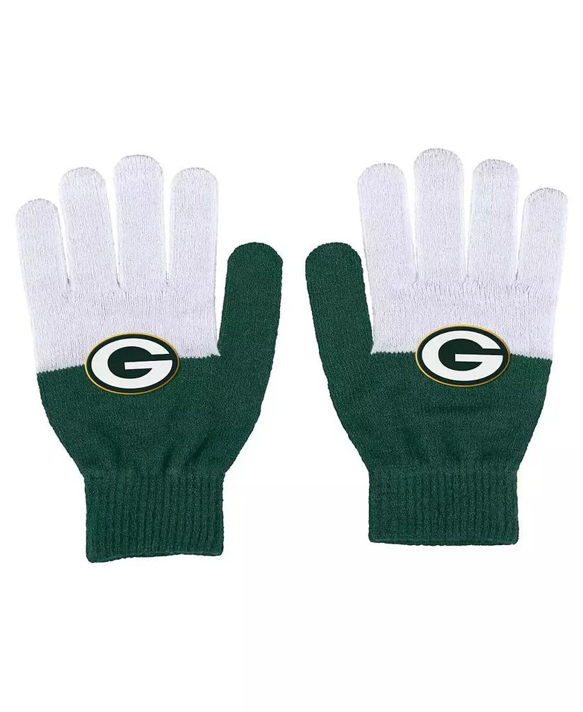 WEAR by Erin Andrews Women's Green Bay Packers Color-Block Gloves 1