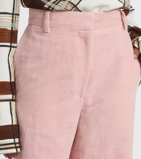 Dries Van Noten Cotton and hemp wide-leg pants 4