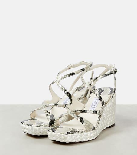 Shop Ayla 85 leather espadrille wedges on Sale at