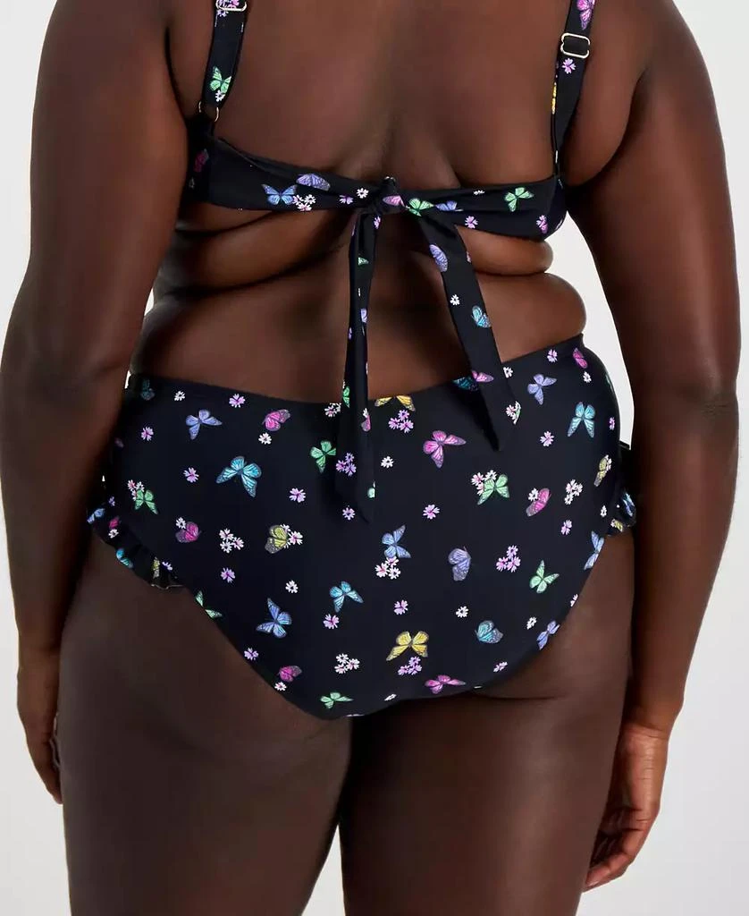 California Waves Salt + Cove  Plus Size Ruffled Butterfly-Print Swim Bottoms, Created for Macy's 2