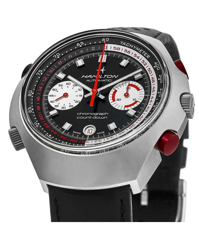 Hamilton Hamilton American Classic Chrono-Matic 50 Auto Chrono Limited Edition Black Dial Leather Strap Unisex Watch H51616731 3