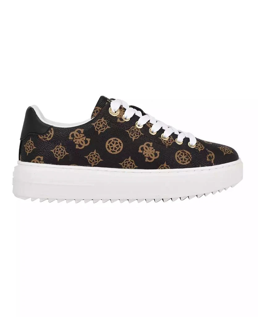 GUESS Women's Denesa Treaded Platform Lace-Up Sneakers 2