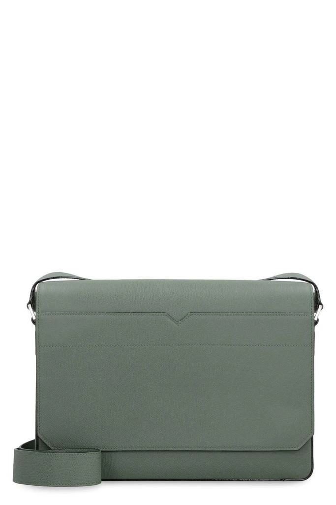 VALEXTRA Valextra V-Line Leather Messenger Bag 1