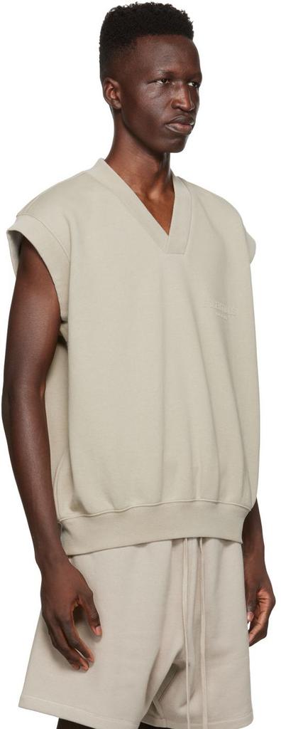 Essentials Gray V-Neck Vest