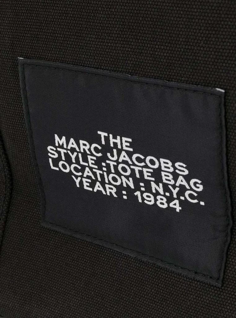 Marc Jacobs 'The Large Tote' Black Tote Bag With Contrasting Logo Print In Cotton Black Woman 3